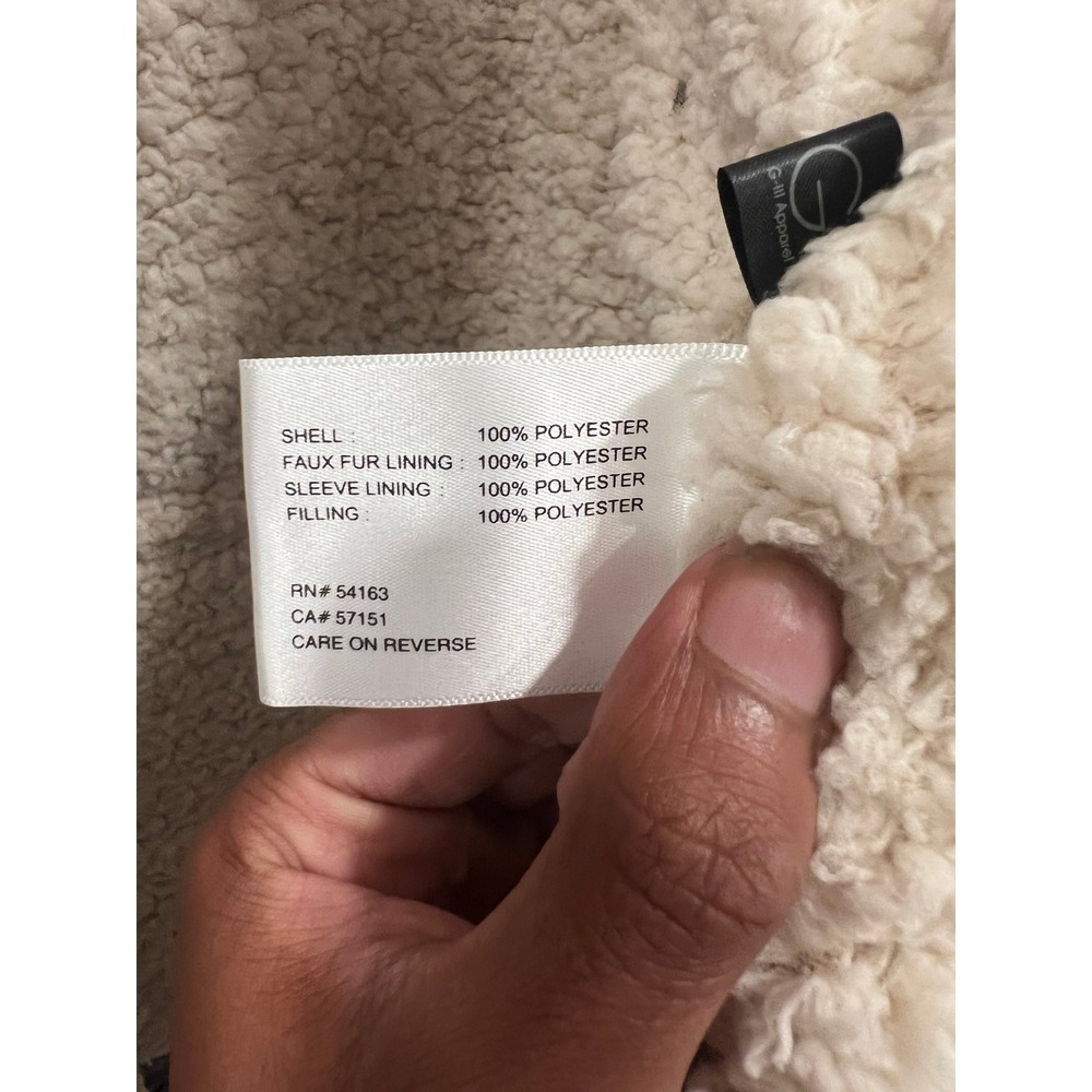 Kenneth Cole Coat Womens Black Quilted Puffer Jacket Sherpa Collar 1X New w Tags - Picture 13 of 16